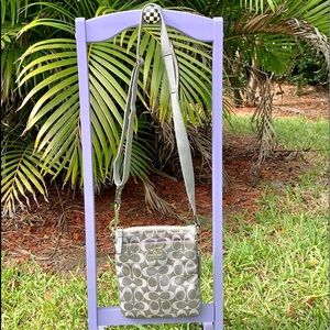 Coach Mia Signature Lurex Crossbody Purse 44313